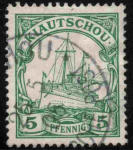 Kiautschou Deutsche Post in China Michel 6 o gestempelt Kaiseryacht