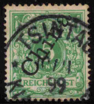 Kiautschou Deutsche Post in China  Michel V2II Krone Adler o Tsintau 1899