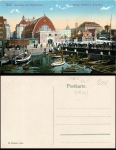 Kiel fish hall with fishing port * around 1920