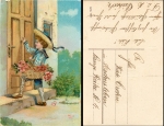 Kinder Goldschnittlitho Rosen *ca 1910