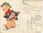child with gallery artist card Herschu o 28.12.1925