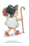 Kind mit Zylinder und Spazierstock  * ca. 1930