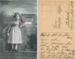 Kinder vor Briefkasten gebr. ca. 1920