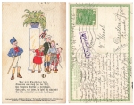 Children's Patriotika Austrian censorship stamp verified o Praha 1916