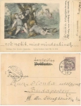 Kinder bei der Jagd Künstlerkarte 5638 o 11.2.1901