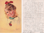 Children's head Maxim Truebe gebr. around 1930
