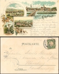 Kitzingen greetings from litho card o January 25, 1900