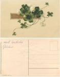 Kleeblätter Prägekarte M&B 1615 Künstlerkarte * ca. 1910