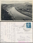 Kleinhennersdorf district of Pirna rural postmark on postcard Rathen o Konigstein 5.9.1953