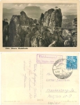 01824 Kleinhennersdorf via Koenigstein post office stamp o 31.5.1956