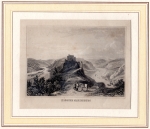 Marienburg Mosel Monastery original steel engraving around 1840