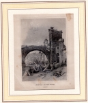 Koblenz Bridge on the Moselle original steel engraving around 1870