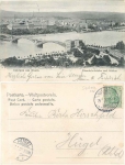 Koblenz Eisenbahnbrücke mit Schloss o 19.7.1905