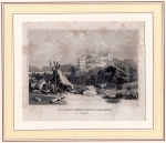 Koblenz the Forts Constantin and Alexander original steel engraving around 1870
