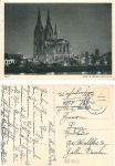 Cologne Cathedral Festive Illumination o 1.9.1953