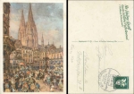Cologne carnival postal stationary 6 Pfennig green special cancellation Cologne 16.2.1939