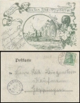 Cologne singers group greetings from the Rheinfahrt Litho o 09.08.1903