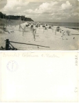 17459 Koelpinsee Usedom beach print template around 1958