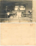 Saleswoman in a pastry shop real photo card * around 1920