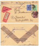 Control Council issue mixed franking on cash on delivery letter o Berlin Rudow November 7, 1947 to Prenzlau