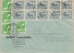 Control Council issue tenfold franking on local letter o Leipzig C2 July 31, 1948