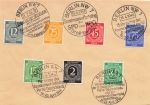 Control council issue with various special cancellations Party conference of the SPD and KPD o Berlin NW7 April 19, 1946