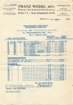 Berlin basket maker Franz Wedel price list for green basket goods 1952 ​​​​​​​Chamber of Crafts Gross Berlin