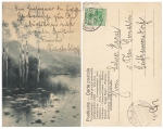 Artist card railway postmark Schandau Oberneukirch Zug 951 October 19, 1904