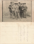 Kunzendorf Kreis Glogau Schlesien die 8 Stallmeister mit Fahrrad Sieroszowice  1927
