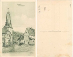 Laasphe Am Kirchplatz Künstler M.Fedder * ca. 1922