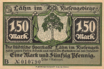 Laehn in the Giant Mountains, Silesia, emergency banknote Wleń around 1920