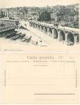 Lausanne Straßenansicht mit Bahnhof * ca. 1900