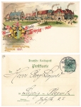 Leipzig Saxon-Thuringian industry and trade exhibition private postal stationery 1897 special cancellation April 24, 1897