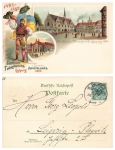 Leipzig Saxon-Thuringian industry and trade exhibition private postal stationery 1897 special cancellation April 24, 1897