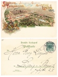 Leipzig Saxon-Thuringian industry and trade exhibition private postal stationery 1897 special cancellation April 24, 1897