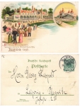 Leipzig Saxon-Thuringian industry and trade exhibition private postal stationery 1897 special cancellation April 24, 1897
