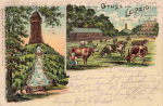 Leipzig Gruss aus ... Litho o 1900 Bruno Bürger