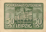 Leipzig donation token: Volkshaus shelled and set on fire by the Reichswehr, 1920.