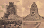 Leipzig Vöikerschlachtdenkmal im Bau o  1914
