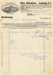 Leipzig letterhead company Max Wachtler fabric factory 1935