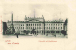 Leipzig Universität mit Mendebrunnen * um 1900