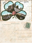 04703 Leisnig Kleeblatt Lithokarte o 1.12.1907