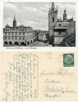 Leitmeritz Marktkirche und altes Rathaus o 26.7.1939
