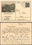 Get to know Germany! Rotenburg Fulda postal stationary 6 Pfennig Hindenburg brown o Freiberg 12.6.1939
