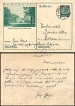 Get to know Germany! Bendorf Rhine postal stationary 6 Pfennig Hindenburg green o Salzwedel 9.7.1934