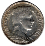 Lettland 5 Lati 1931 Silbermünze