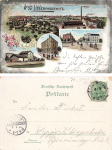 Liebertwolkwitz Litho Post Bahnhof o 1904