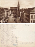 Leobschuetz Silesia Promenade with ornamental fountain Glubczyce Field Post Lds. Schuetz. Ers. Batl. 8 o 1942