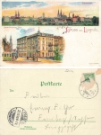 Liegnitz Schlesien Litho Hotel National Legnica o 1898