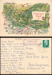 98749 Limbach über Neuhaus am Rennweg Landpoststempel Künstlerkarte Alfred Hoppe Thüringer Wald III o 3.10.1962